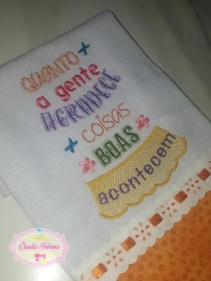 Pano de Prato Frase