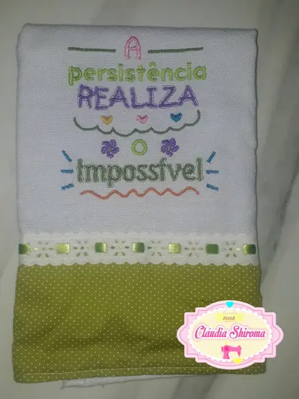 Pano de Prato Frase