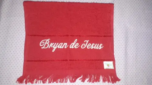 Toalha escolar infantil Personalizada com nome