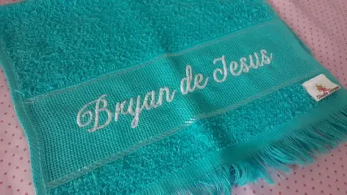 Toalha escolar infantil Personalizada com nome