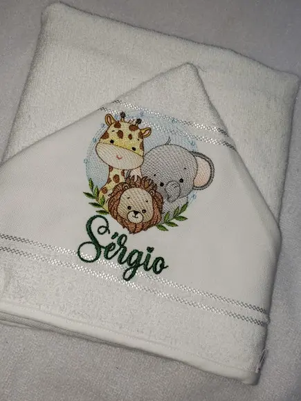 Tolha com Capuz Infantil Personalizada