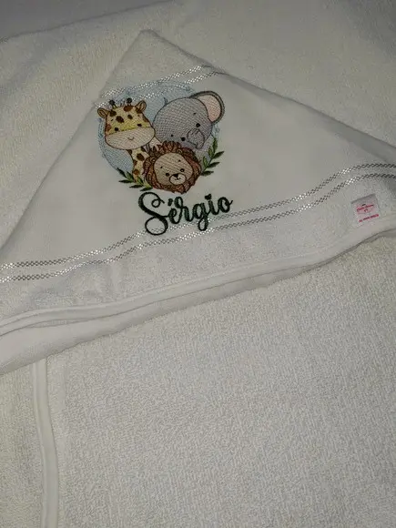 Tolha com Capuz Infantil Personalizada