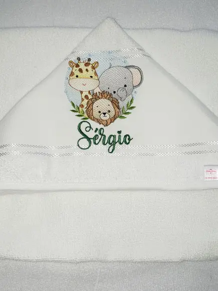 Tolha com Capuz Infantil Personalizada