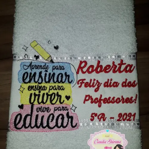 Tolha Personalizada dia dos professores