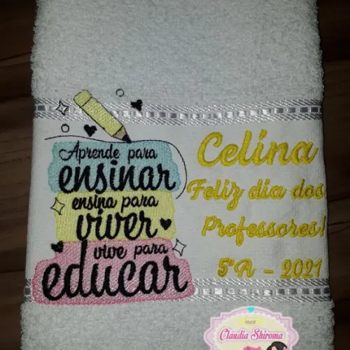 Tolha Personalizada dia dos professores