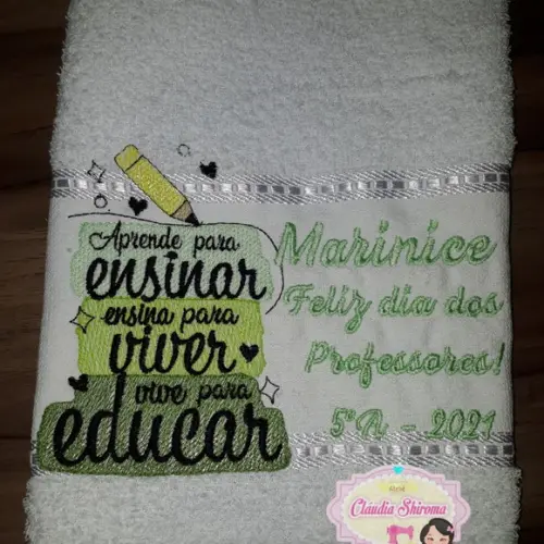Tolha Personalizada dia dos professores