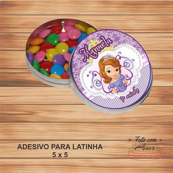 Adesivo Latinha 5x5 Princesinha Sofia