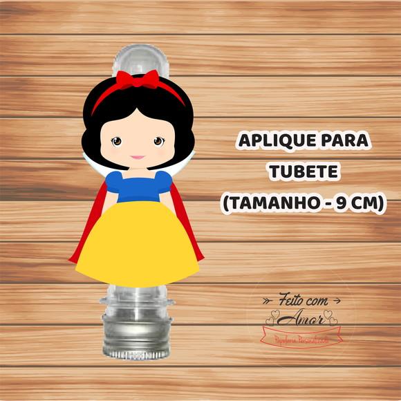 Aplique pra Tubete - Branca de Neve Cute