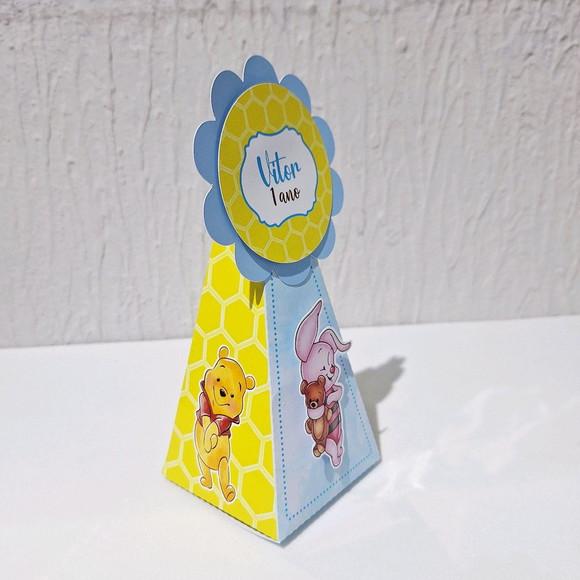 Caixa Cone - Ursinho Pooh Aquarela