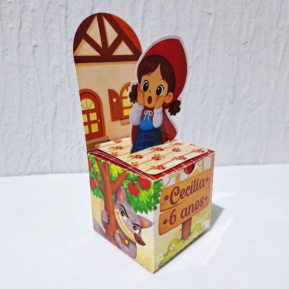 Caixa Cubo - Cenário - Chapeuzinho Vermelho