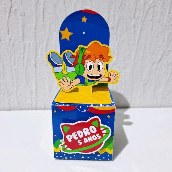 Caixa Cubo Cenário - Gato Galáctico