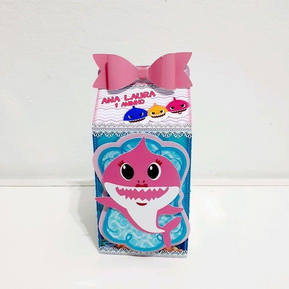 Caixa Milk - Baby Shark Rosa