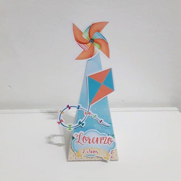 Caixa Piramide - Balão. Pipa e Catavento