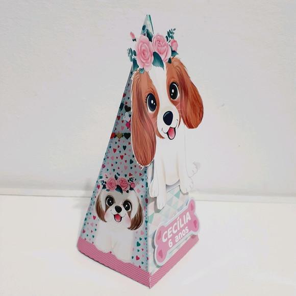 Caixa Pirâmide - Cachorrinhas