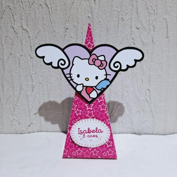 Caixa Piramide - Hello Kitty Pink
