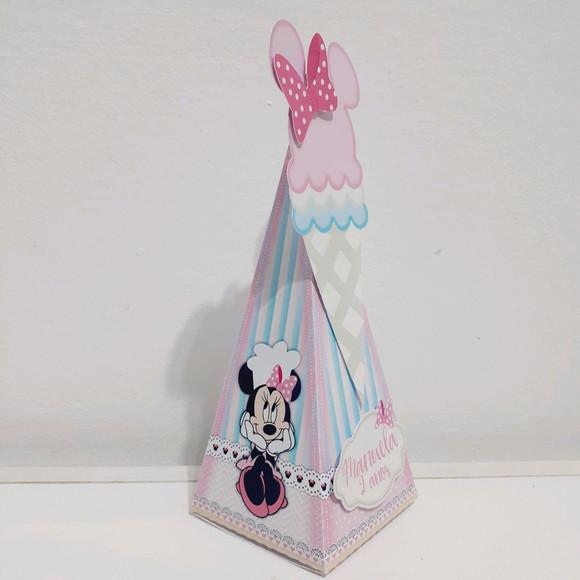 Caixa Piramide - Minnie Confeiteira