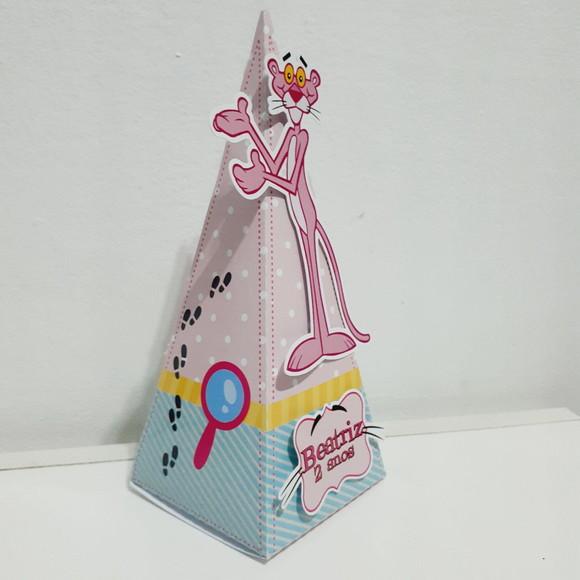 Caixa Piramide - Pantera Cor de Rosa