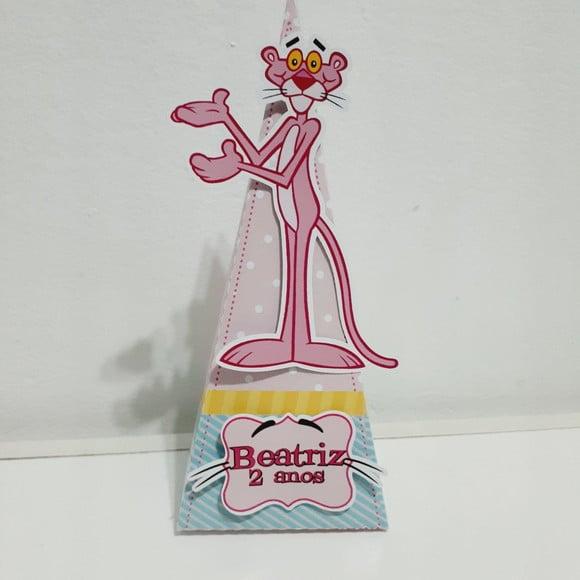 Caixa Piramide - Pantera Cor de Rosa