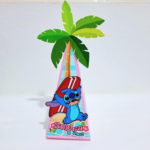 Caixa Piramide - Stitch e Angel