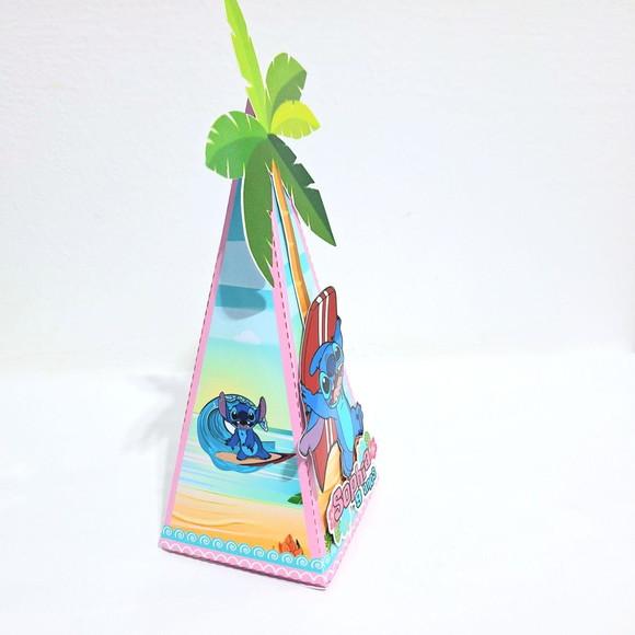 Caixa Piramide - Stitch e Angel