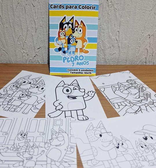 Cards para Colorir - Bluey (10x15)