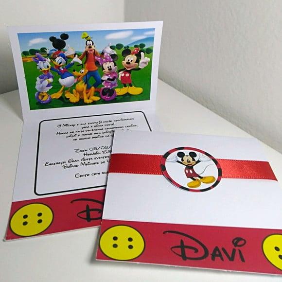 Convite - Turma do Mickey
