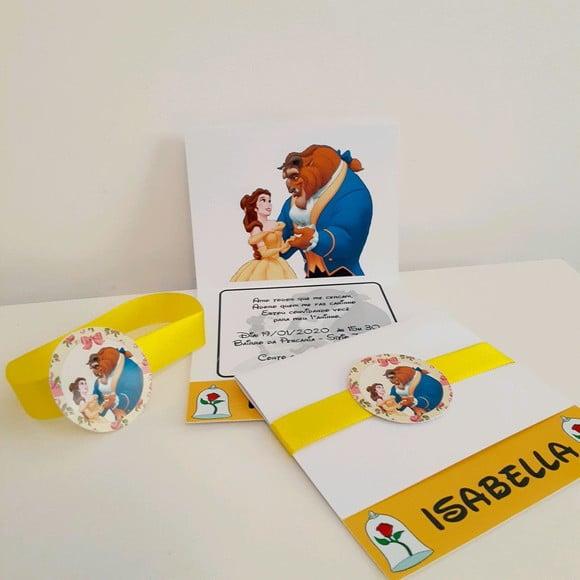 Convite Bela e a Fera