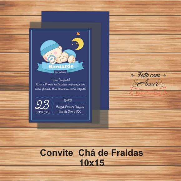 Convite Chá de Bebê - Menino