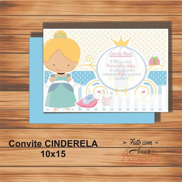 Convite Cinderela Cute
