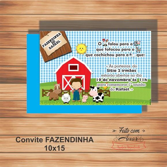 Convite Fazendinha Menino