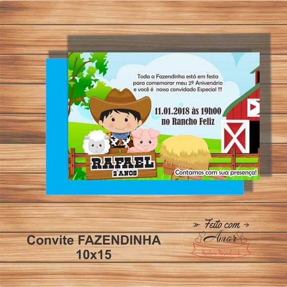 Convite Fazendinha Menino