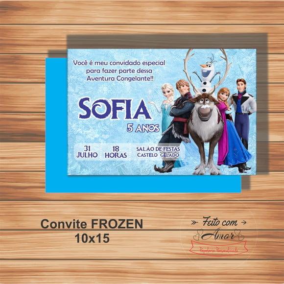 Convite Frozen 10x15