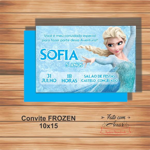 Convite Frozen 10x15
