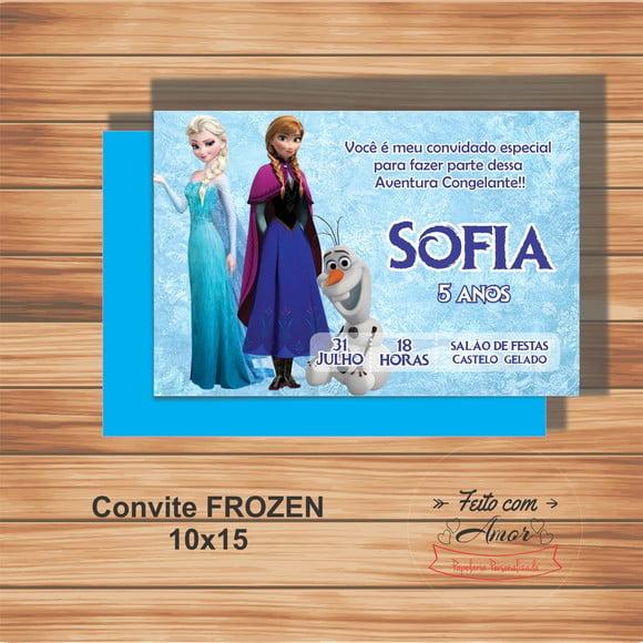 Convite Frozen 10x15