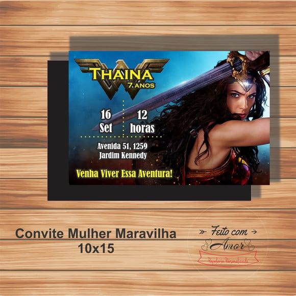 Convite Mulher Maravilha
