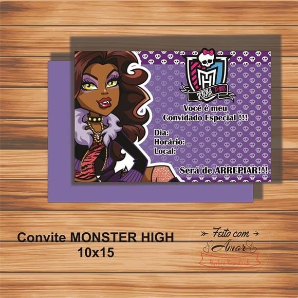 Convite Monster High (clawdeen Wolf)