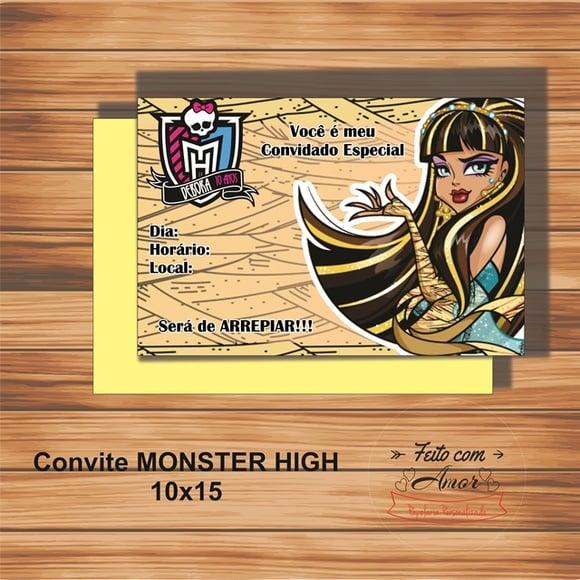 Convite Monster High (cleo de Nile)