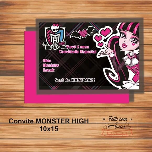 Convite Monster High (draculaura)