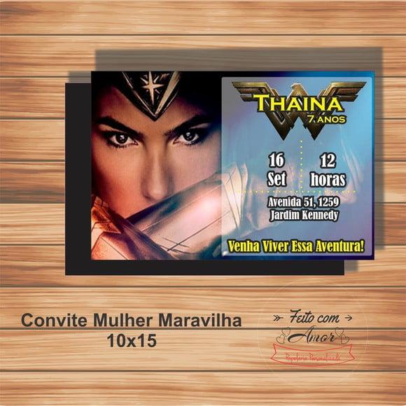 Convite Mulher Maravilha