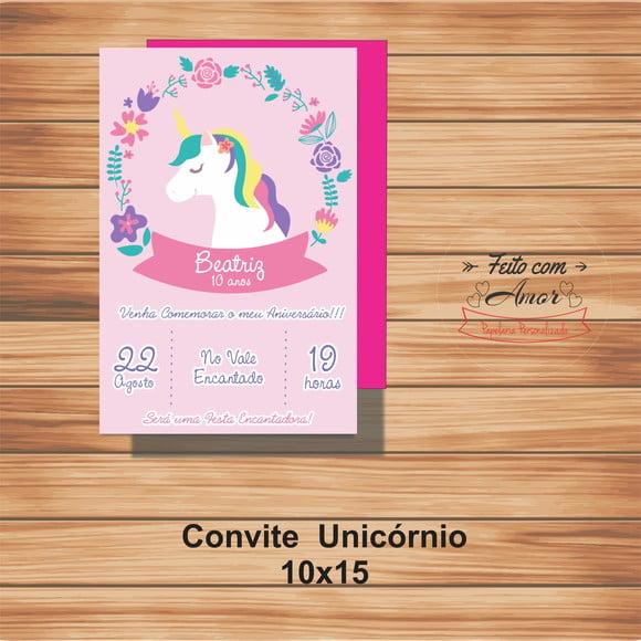 Convite Unicórnio