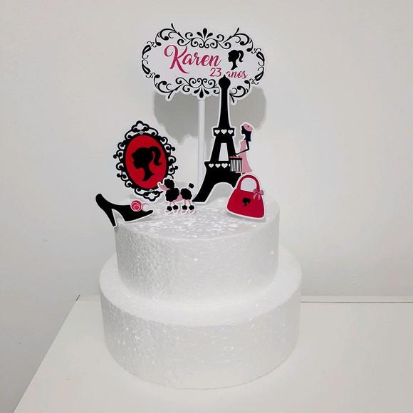 Kit Barbie Paris - Festa em Casa (32 Itens)