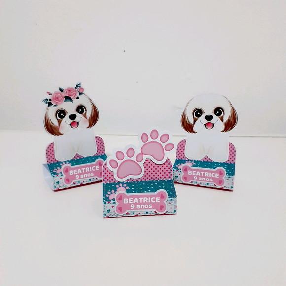 Kit Cachorrinhos Shitzu- Festa em Casa (32 Itens)