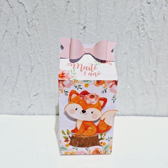 Kit Caixinha -bosque Aquarela Rosa ( 50 Itens )