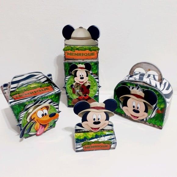 Kit Caixinha -mickey Safari (30 Itens )