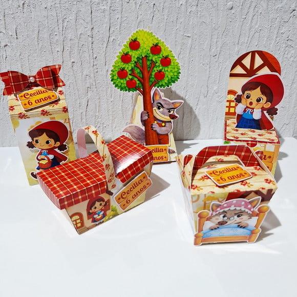 Kit Caixinhas - Chapeuzinho Vermelho - 50 Itens