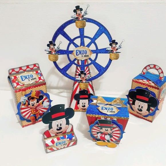 Kit Caixinhas - Circo do Mickey ( 45 Itens )