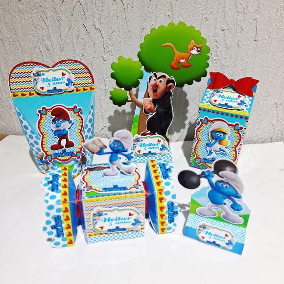 Kit Caixinhas - os Smurfs ( 50 Itens)