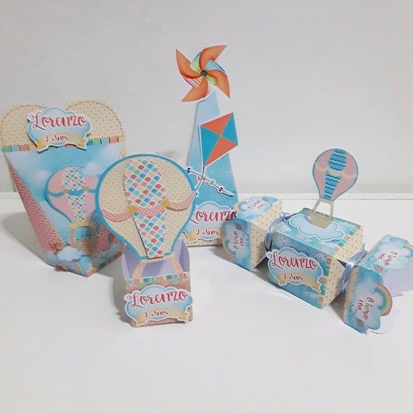 Kit Caixinhas - Pipa, Balão e Catavento ( 40 Itens )