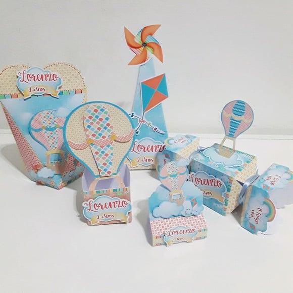 Kit Caixinhas - Pipa, Balão e Catavento ( 50 Itens )