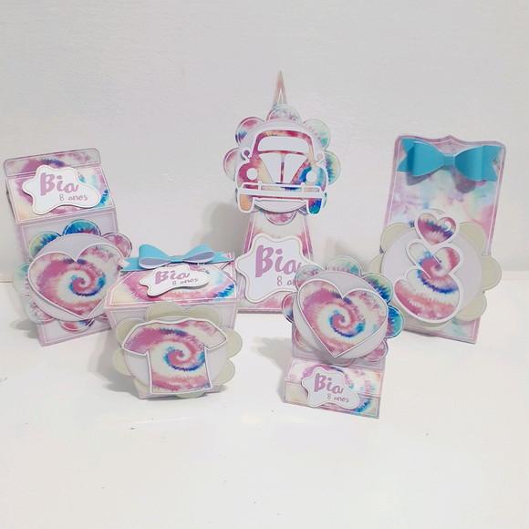 Kit Caixinhas - Tie Dye ( 50 Itens )